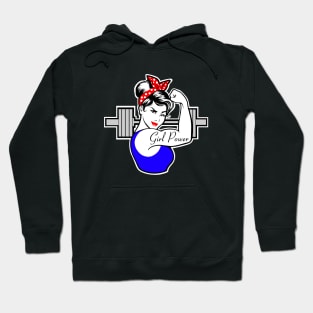 Barbell girl, weightlifting girl, fitness girl, gym girl Hoodie